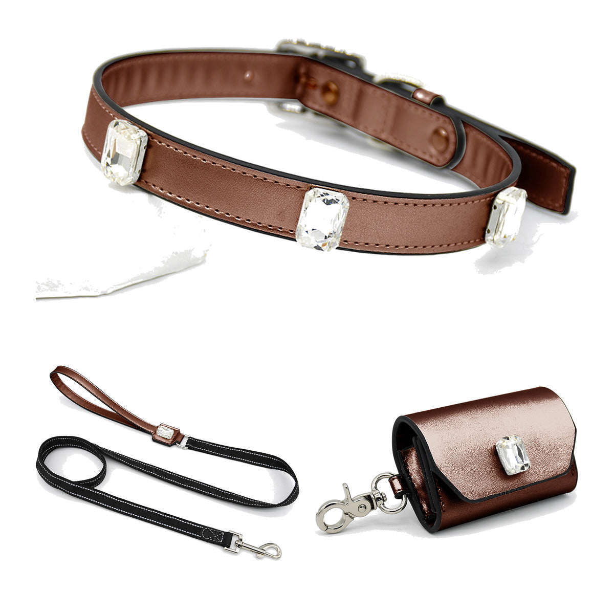 Crystal Stud Walk Set - Tan