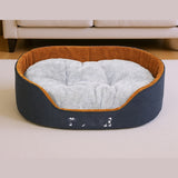 Sage Cradle Oval Bed with Shaggy Plush Lining - view 6