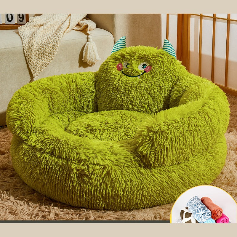 Warm-Lined Bed for Small Dogs - Blanket