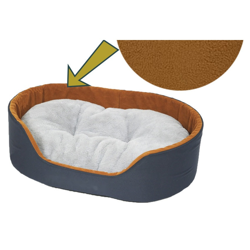 Sage Cradle Oval Bed with Shaggy Plush Lining - view 4