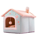 Luxurious Arctic Velvet Warm Enclosed Pet House - Luxury Pet Accessories | Pawd