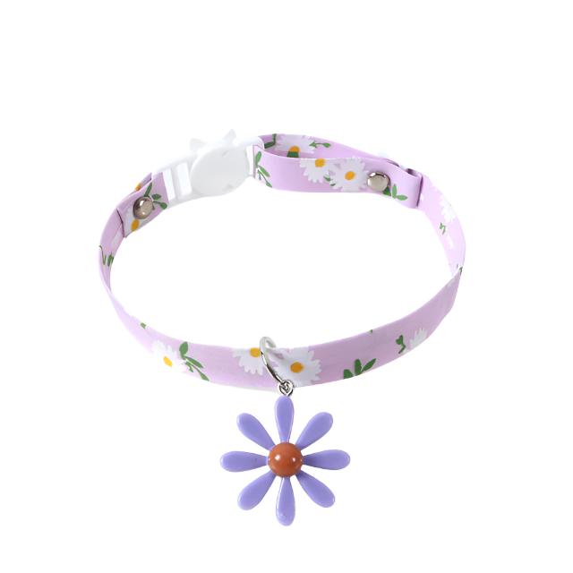 Deluxe Cloud Pastel Star Pattern Pendant Collar with Bell