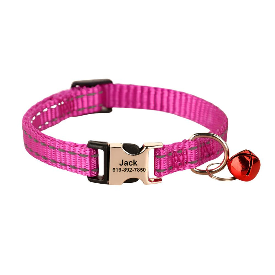 Premium Nylon Reflective Personalized Collar with Bell