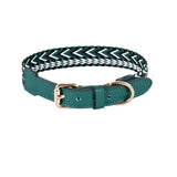 Artisan Aztec Embossed Leather Dog Collar - Aztec Leather | PAWD