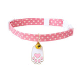 Pastel Star Pattern Dog Collar with Bell - front view