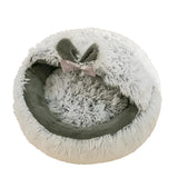 Round Nest House Cushion Pet Bed - top view