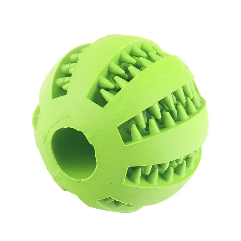 Delight Elastic Natural Rubber Teeth-Cleaning Ball - detail close-up