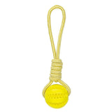 Soft Rubber Interactive Pull-Cord Ball Toy - detail close-up