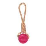 Soft Rubber Interactive Pull-Cord Ball Toy - Rubber | PAWD