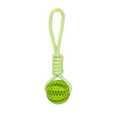 Soft Rubber Interactive Pull-Cord Ball Toy - Rubber | PAWD