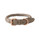 Dessert Leather Weave Dog Collar - Leather | PAWD