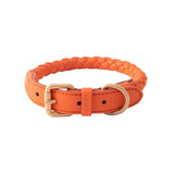 Dessert Leather Weave Dog Collar - Leather | PAWD