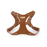 Premium Eco Leather Adjustable Dog Harness & Lead Set - top view