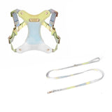 Elegant Summer Leather Dog Harness & Lead Set - detail close-up