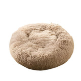 Fluffy Anti-Anxiety Cushion Plush Pet Bed - front view