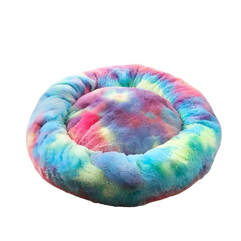 Fluffy Anti-Anxiety Cushion Plush Pet Bed - side angle