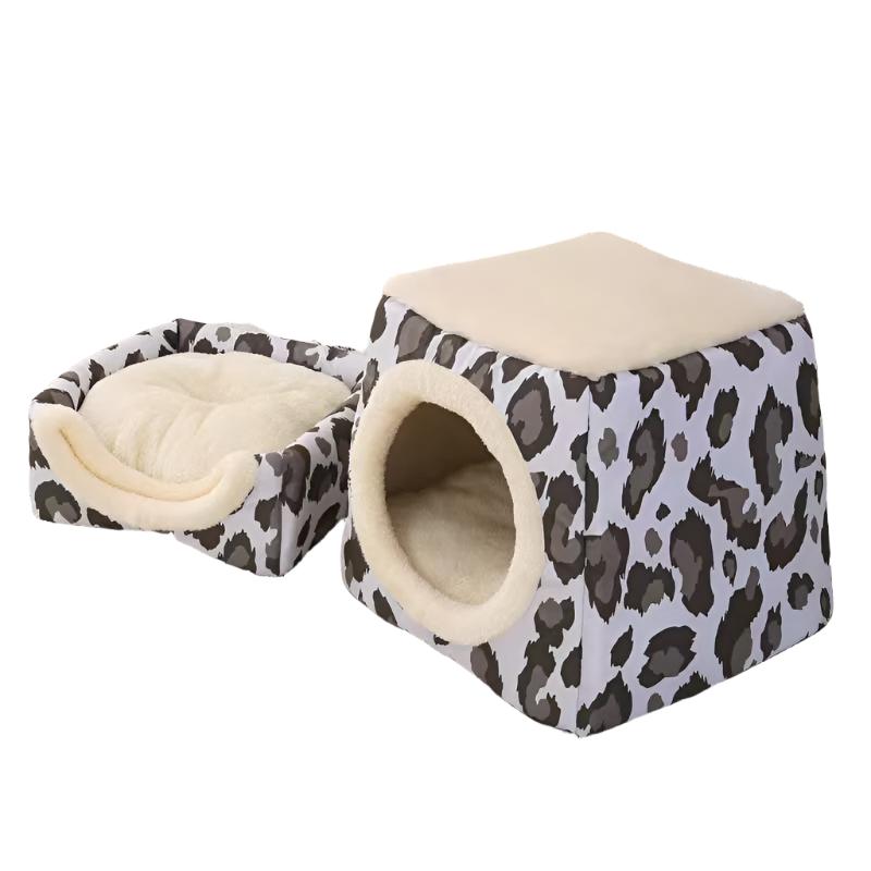 Cosy Foldable House-Style Pet Bed - lifestyle