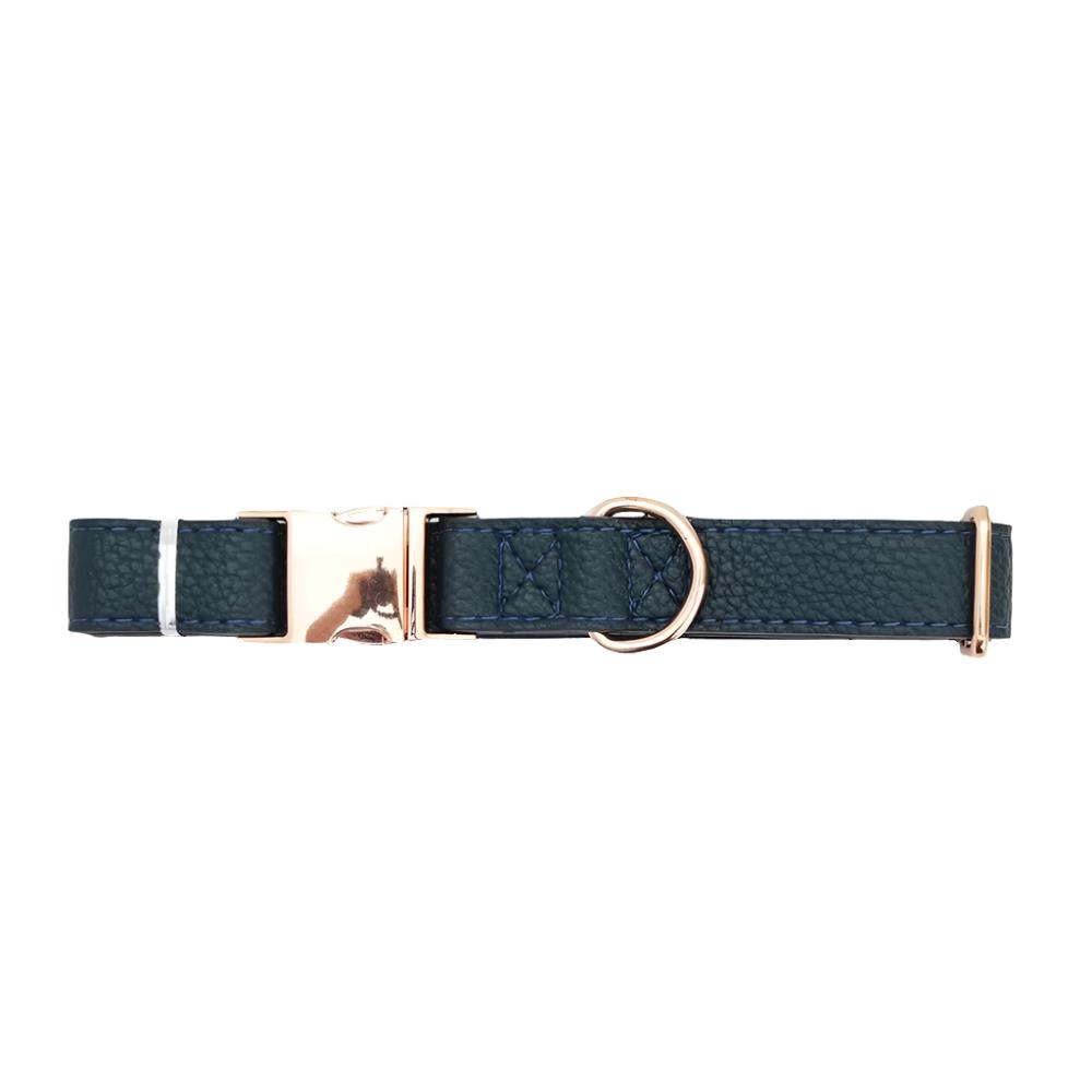 Luxury Adjustable Leather & Stainless Steel Dog Collar - Leather | PAWD