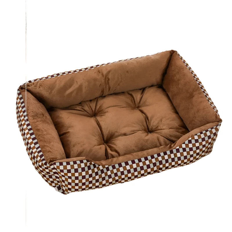Luxurious Soft Oxford Fabric Cotton Cushion Kennel Pet Bed - detail close-up