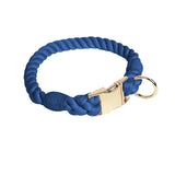 Rainbow Cotton Dog Collar with Detachable Bow Tie - hardware close-up
