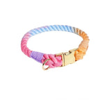 Rainbow Cotton Dog Collar with Detachable Bow Tie - Rainbow Cotton | PAWD