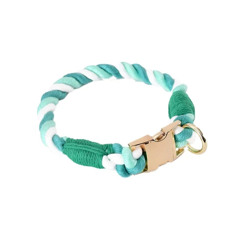 Rainbow Cotton Dog Collar with Detachable Bow Tie - Rainbow Cotton | PAWD