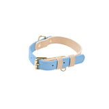 Deluxe Pastel Genuine Leather Dog Collar - detail close-up