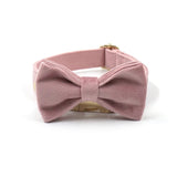 Pink Suade Detachable Bowtie - 2