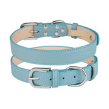 Pastel Plain PU Leather Dog Collar - Pastel Leather | PAWD