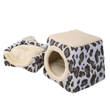Portable Plush Closed Crate Pet Bed - top view