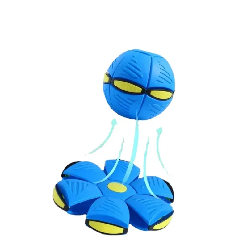 Power Flyer UFO Flat Throw Disc Ball Dog Toy - front view