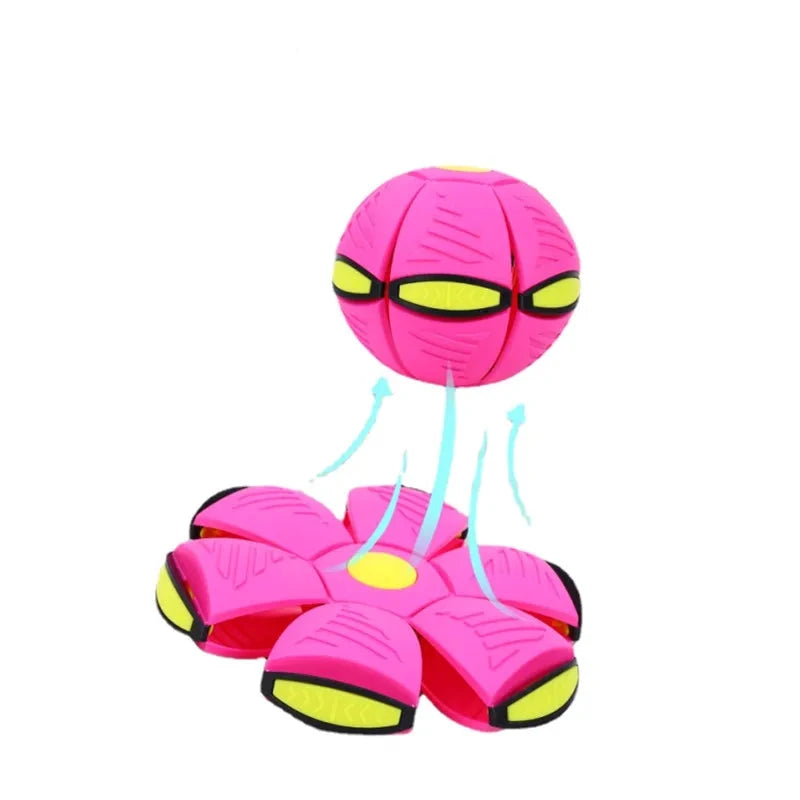 Power Flyer UFO Flat Throw Disc Ball Dog Toy - detail close-up