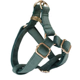 Emerald Green Flannelette Dog Harness (Personalised) - front view