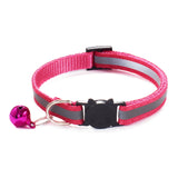 Deluxe Reflective Breakaway Adjustable Dog Collar with Bell - front view