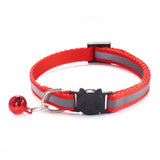 Deluxe Reflective Breakaway Adjustable Dog Collar with Bell - hardware close-up
