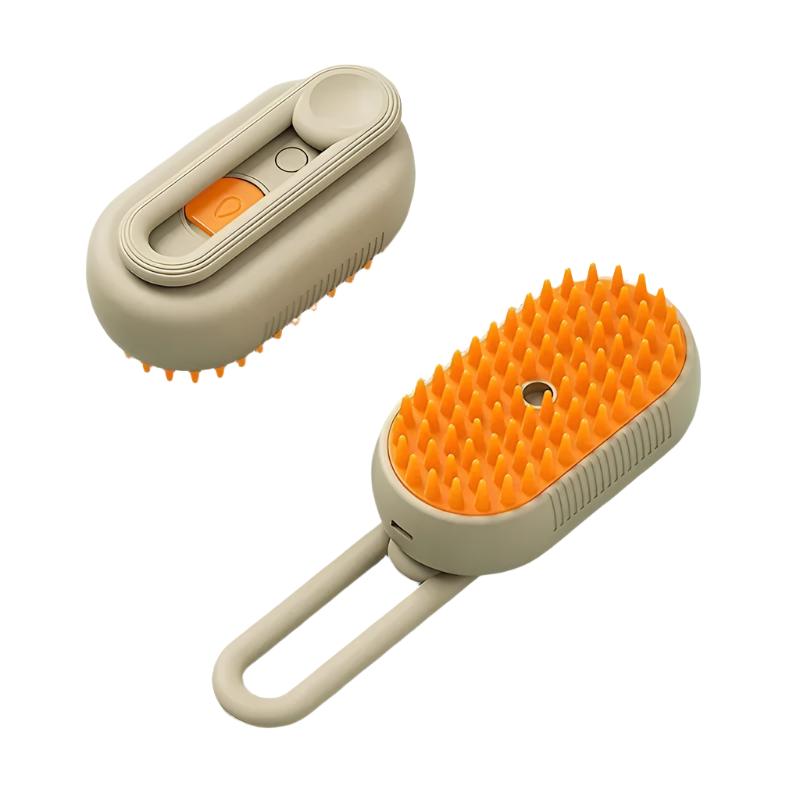 3-in-1 Pet Grooming Brush with Steam Spray & Massage - front view