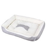 Classic Square Plush Border Nest Pet Bed | PAWD