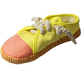 Squeaky Canvas Shoes Bite-Resistant Chew Toy - top view