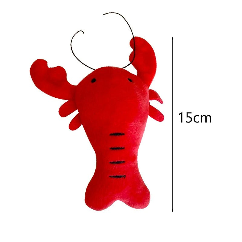 Squeaky Premium Fleece Animal Bite-Resistant Chew Toy - side angle