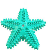 Squeaky Starfish Teeth-Cleaning Rubber Chew Toy - front view