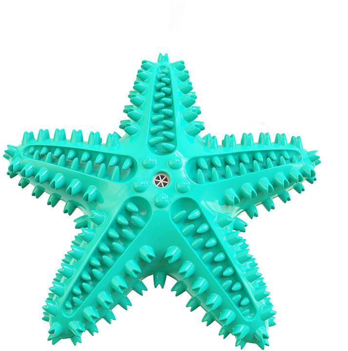 Squeaky Starfish Teeth-Cleaning Rubber Chew Toy - front view
