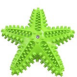 Squeaky Starfish Teeth-Cleaning Rubber Chew Toy - side angle