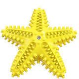 Squeaky Starfish Teeth-Cleaning Rubber Chew Toy - detail close-up