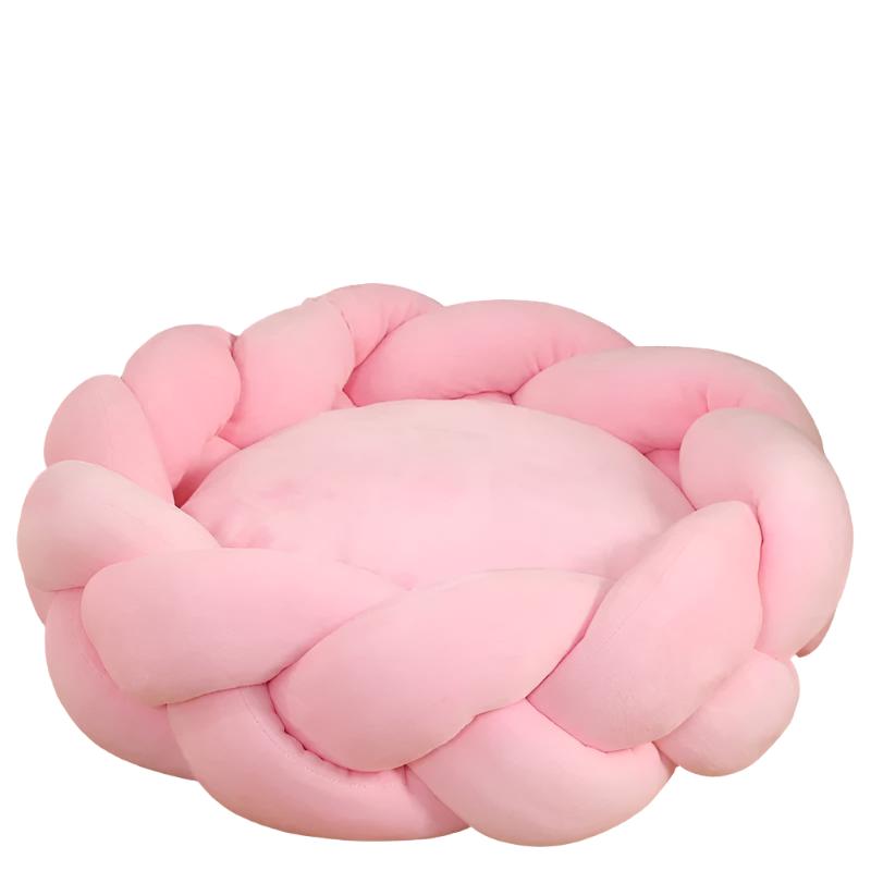 Velvet Cotton Braided Macaron Pet Bed - Velvet | PAWD