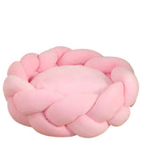 Velvet Cotton Braided Macaron Pet Bed - Velvet | PAWD
