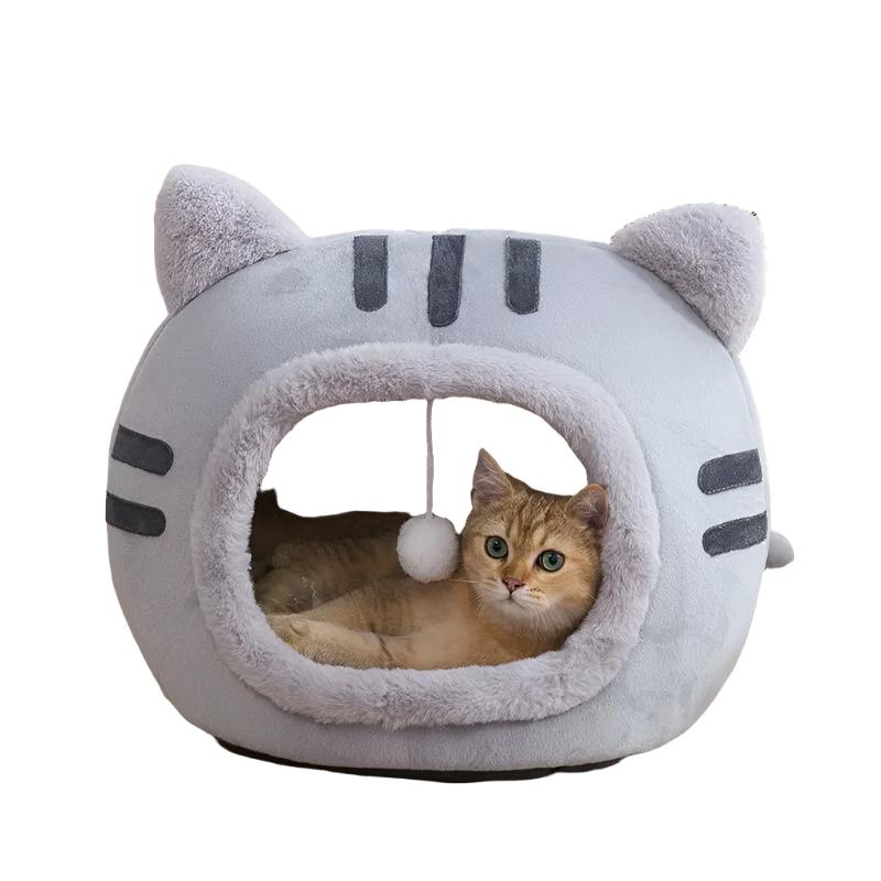 Winter Comfort Premium Dome Nest Pet Bed - front view