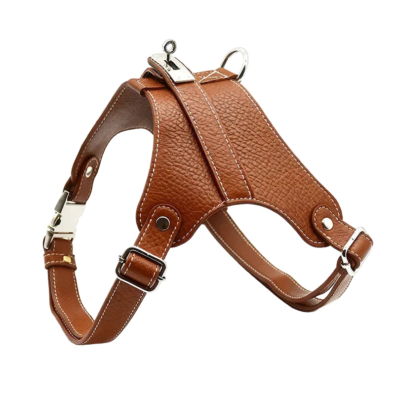 Adjustable Brown Dog Harness by Pawd