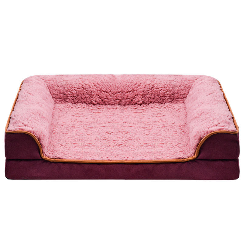 Luxurious Buckskin Breathable Plush Sofa Pet Bed