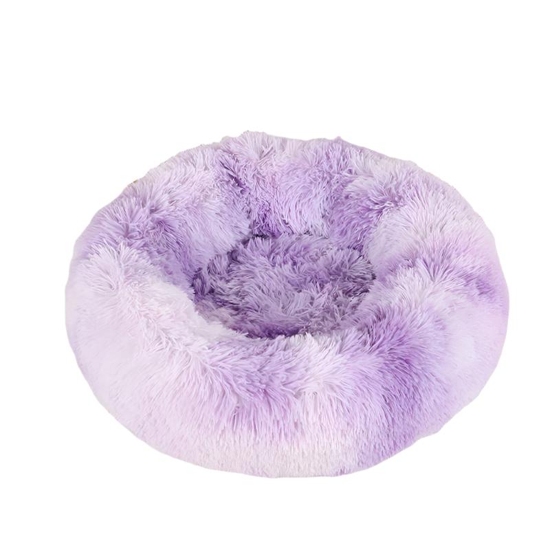 Cozy Fluffy Plush Nest Donut Pet Bed