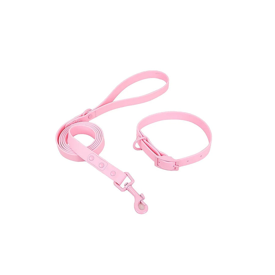 Royal Pastel & Shade PVC Pet Collar & Leash Set